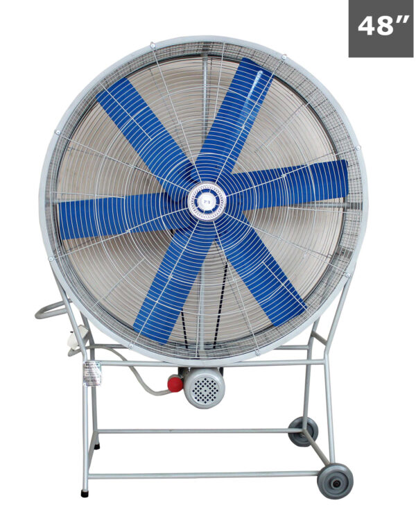 Moveable Two Tyre Trolley Type Industrial Air Supply Fan 48 Inch with 6 Wings