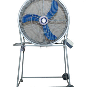 Moveable Two Tyre Trolley Type Industrial Air Supply Fan 30 Inch with 3 Wings